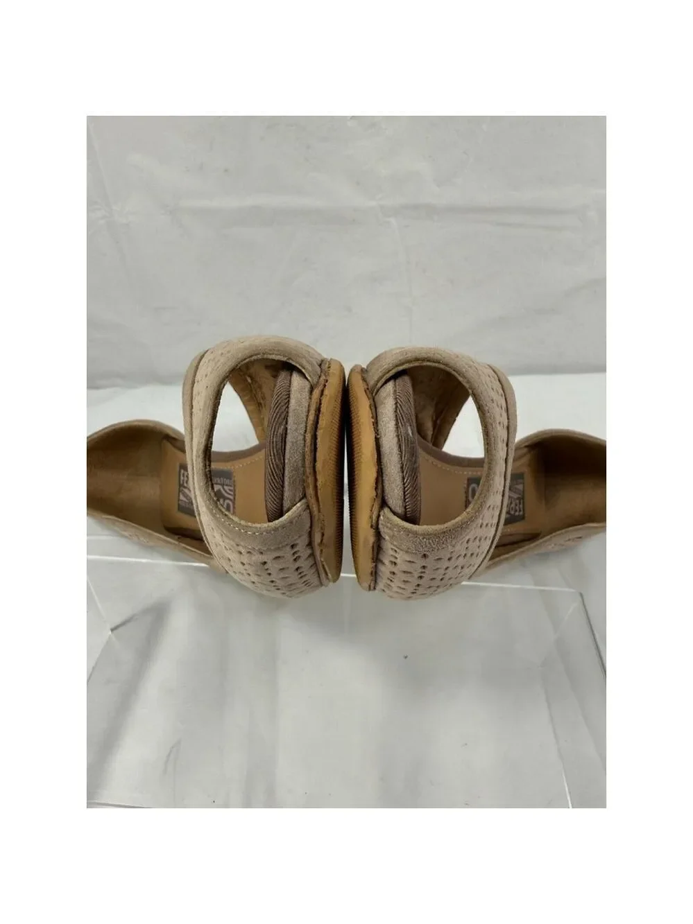 Salvatore Ferragamo DORSAY SUEDE PERFORATED OPEN TOE SIZE 7.5